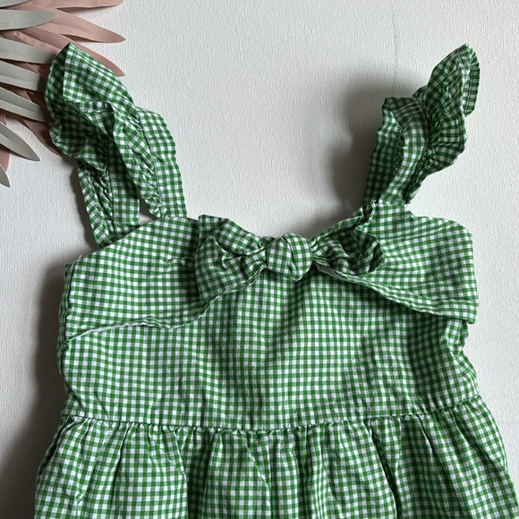 Janie and Jack Green Gingham Kids Dress - Size 3T - Picture 3 of 6